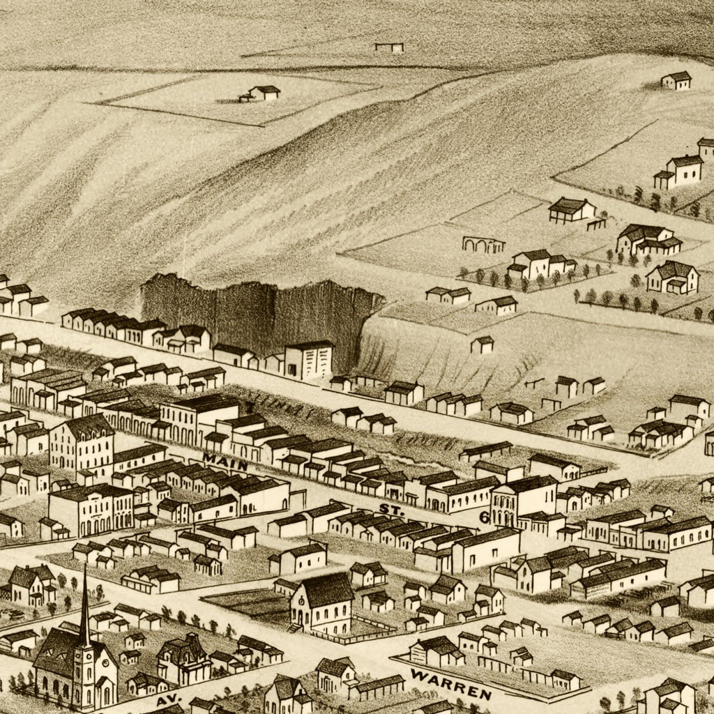 Vintage Map of Helena, Montana 1875