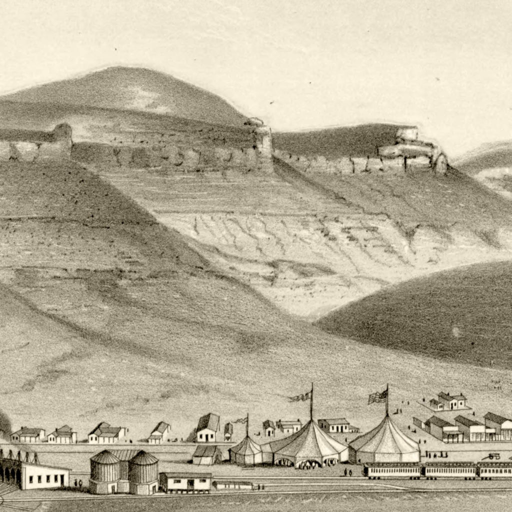 Vintage Map of Green River, Wyoming 1875