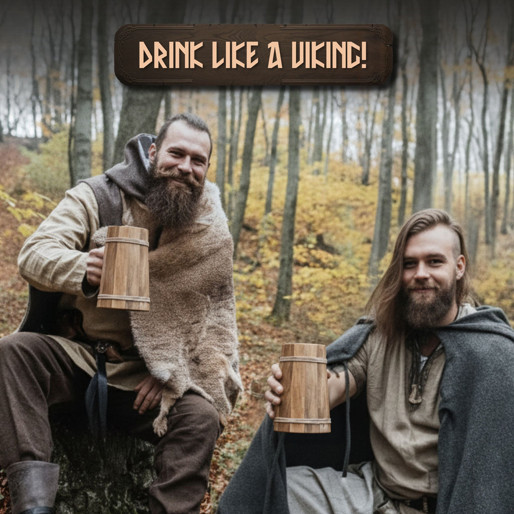 Viking Wooden Tankard – Handcrafted Mango Wood Beer Mug