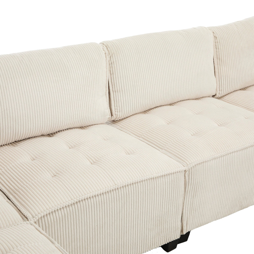 UNITED WE WIN Modular Sectional Sofa U Shaped Modular Couch with Reversible Chaise Modular Sofa Sectional Couch,6- Seat Convertible Sofa,Fit for Living Room