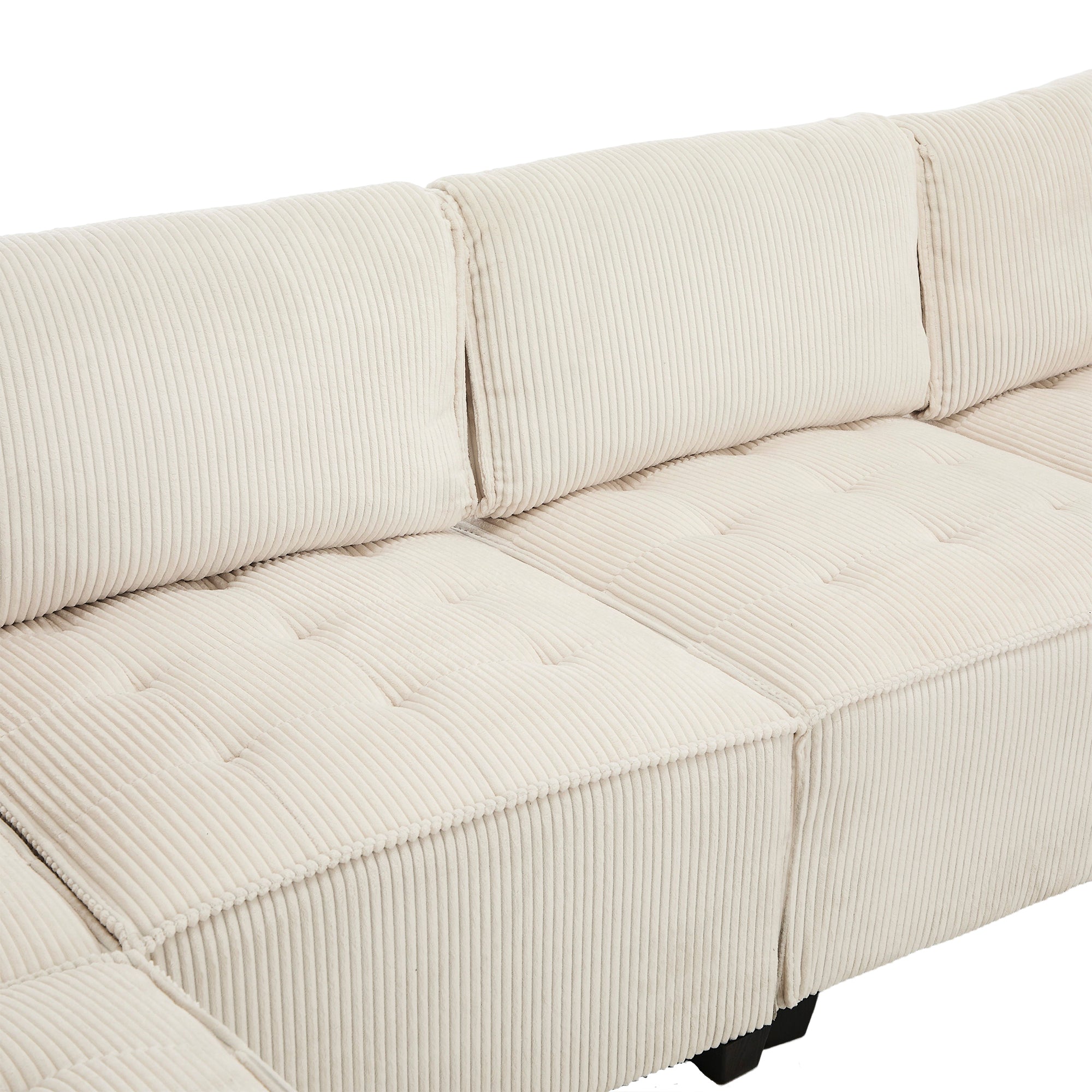 UNITED WE WIN Modular Sectional Sofa U Shaped Modular Couch with Reversible Chaise Modular Sofa Sectional Couch,6- Seat Convertible Sofa,Fit for Living Room