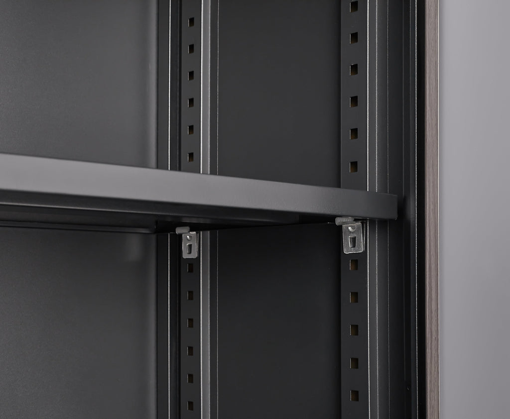 Metal Storage Cabinet with Locking Doors and Adjustable Shelf, Folding Filing Storage Cabinet , Folding Storage Locker Cabinet for Home Office,School,Garage, Black