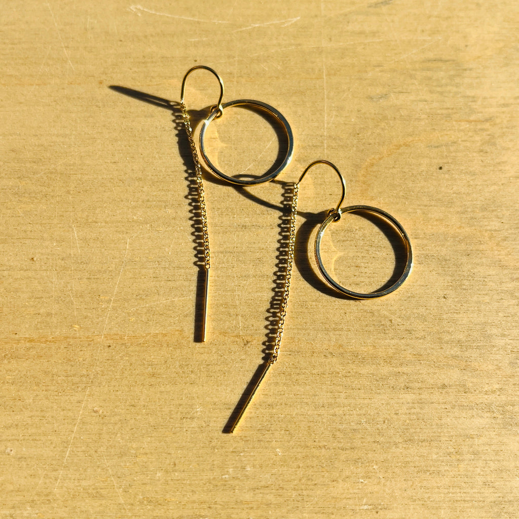 COVE CIRCLE THREADER EARRINGS