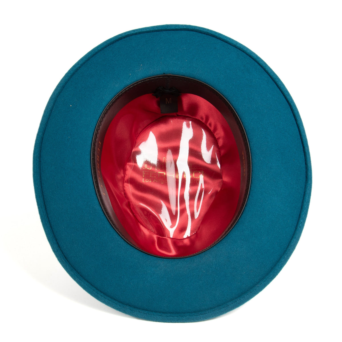 Crushable Acid Blue 100% Australian Wool Fedora Hat