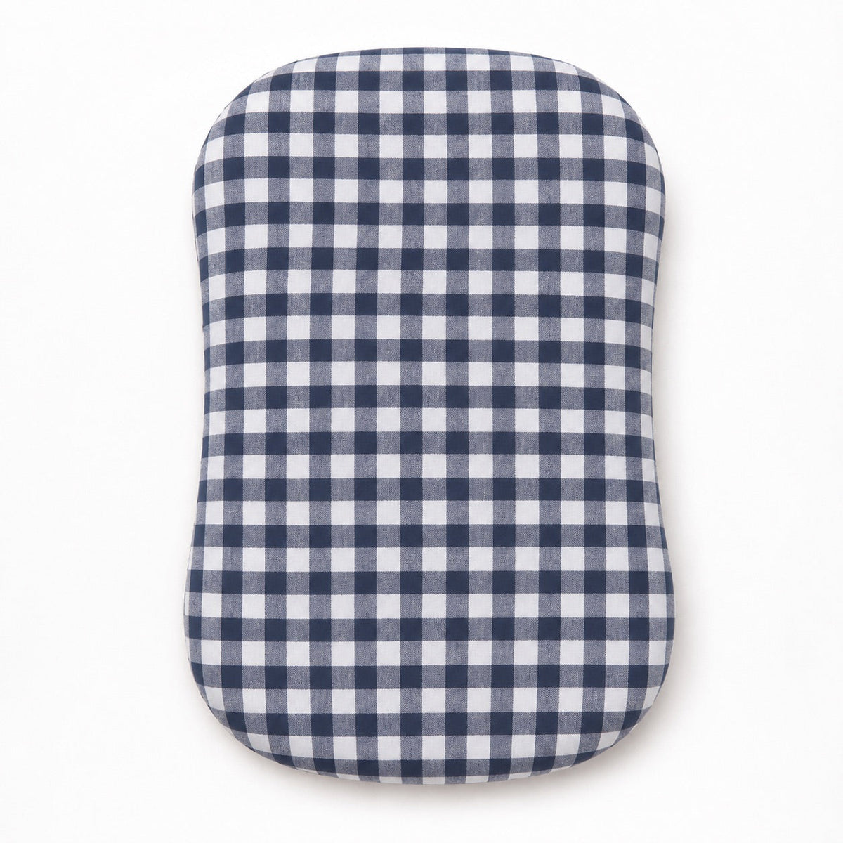 Navy Gingham Ruffle Baby Lounger Cover