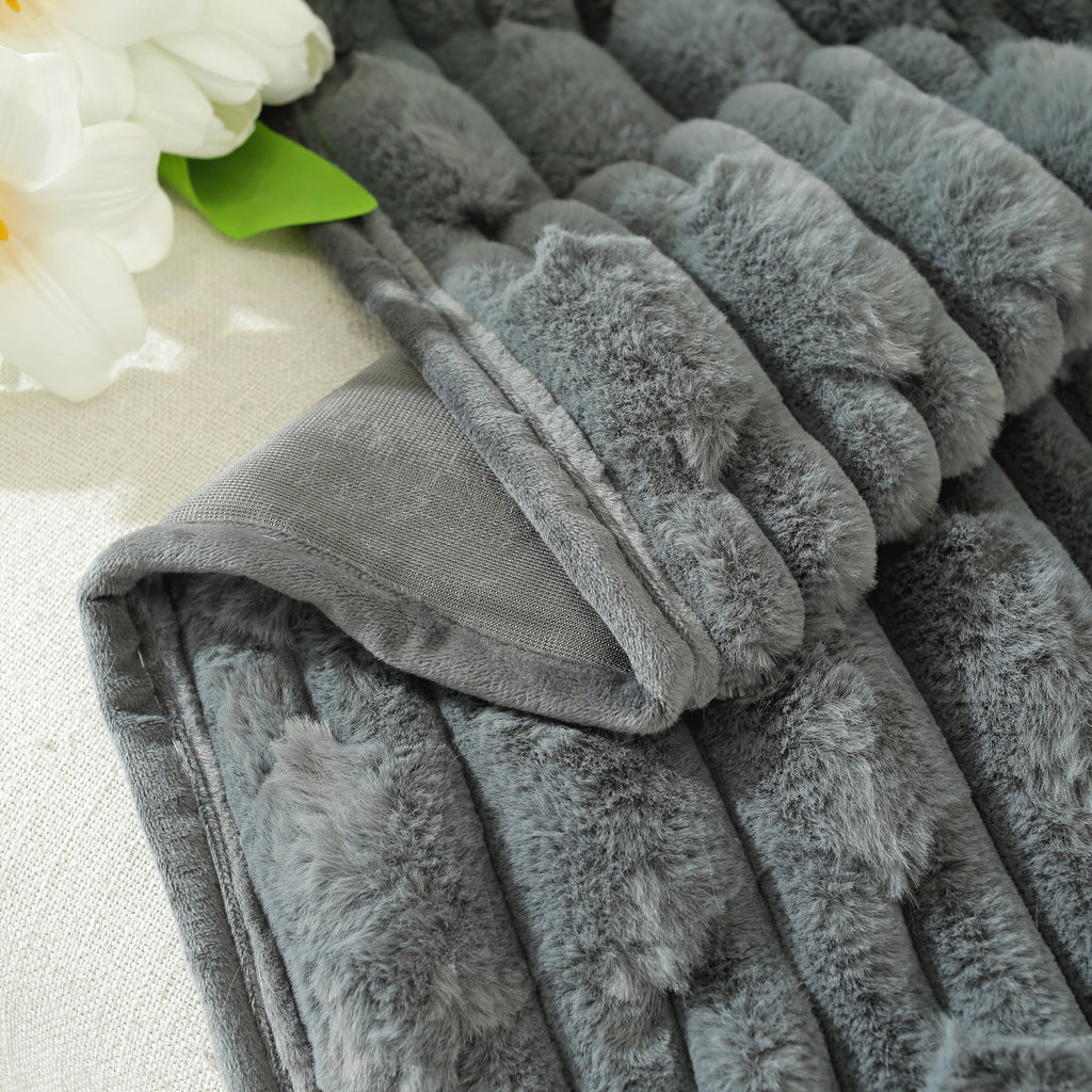 Fluffy Faux Fur Couch Cover Plush Sofa Throw, Warm & Stylish Sofa Protector