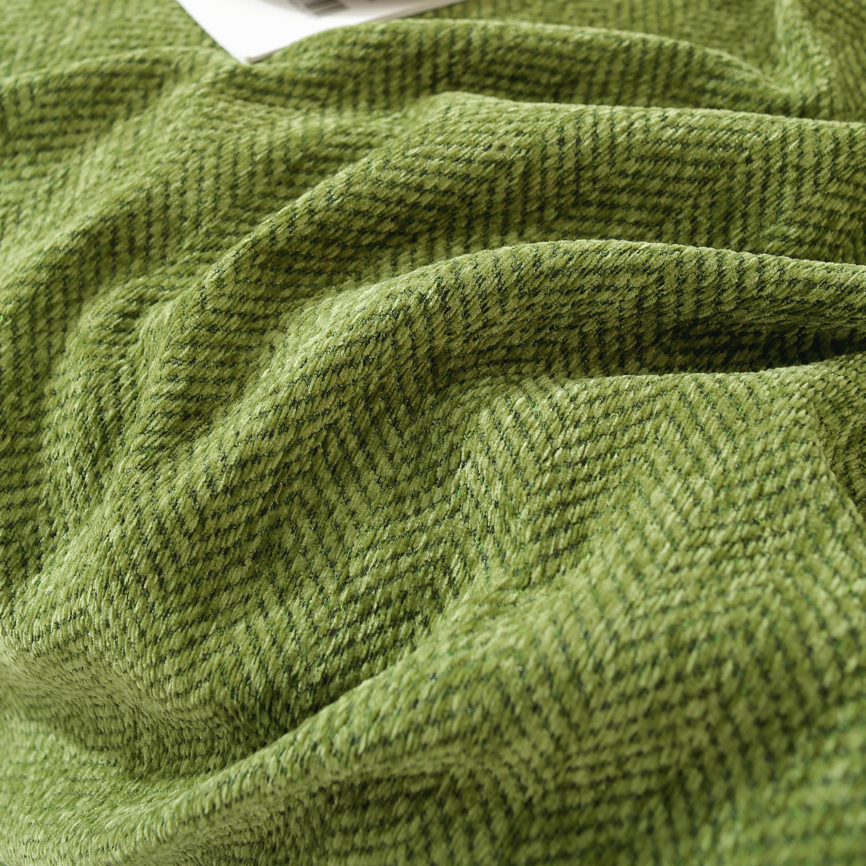 Chenille Herringbone Couch Protector Blanket, Stylish Throw Blankets for Couch and Couch Throw Cover