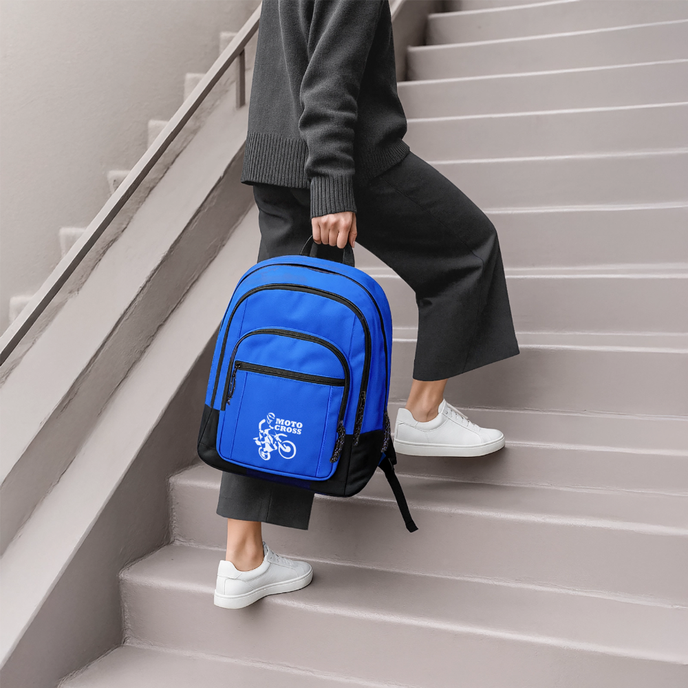Motocross Bike Rider Basic Backpack