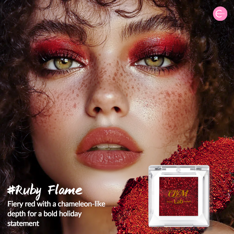 NOIRICORN X @ghoul.in.japan retro glam holiday limited Single Duochrome Eyeshadow Collection - #Ruby Flame
