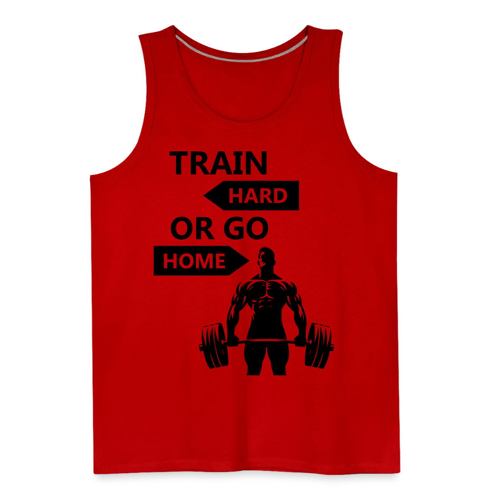 Men’s Train Hard or Go Home Weightlifting Premium Tank Top