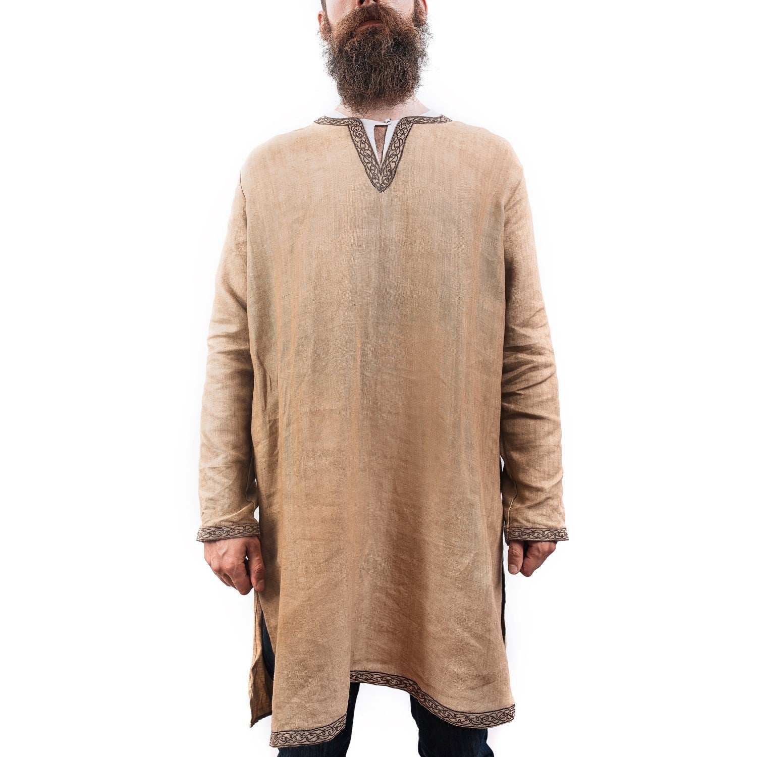Linen Viking Tunic – Medieval Reenactment Shirt