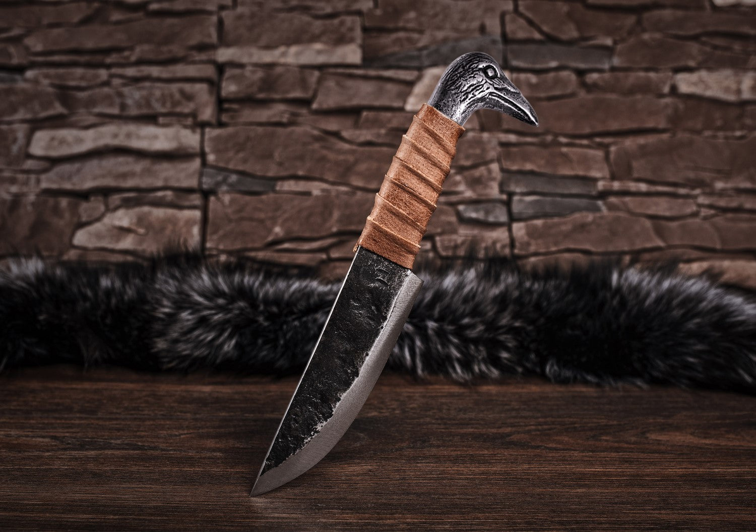 Viking Raven Knife – 5.5" Carbon Steel Blade