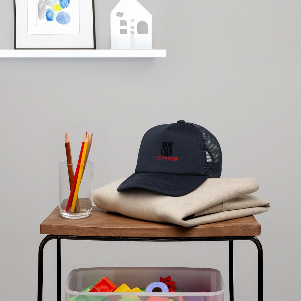 Kid's Baseball Flag Trucker Cap