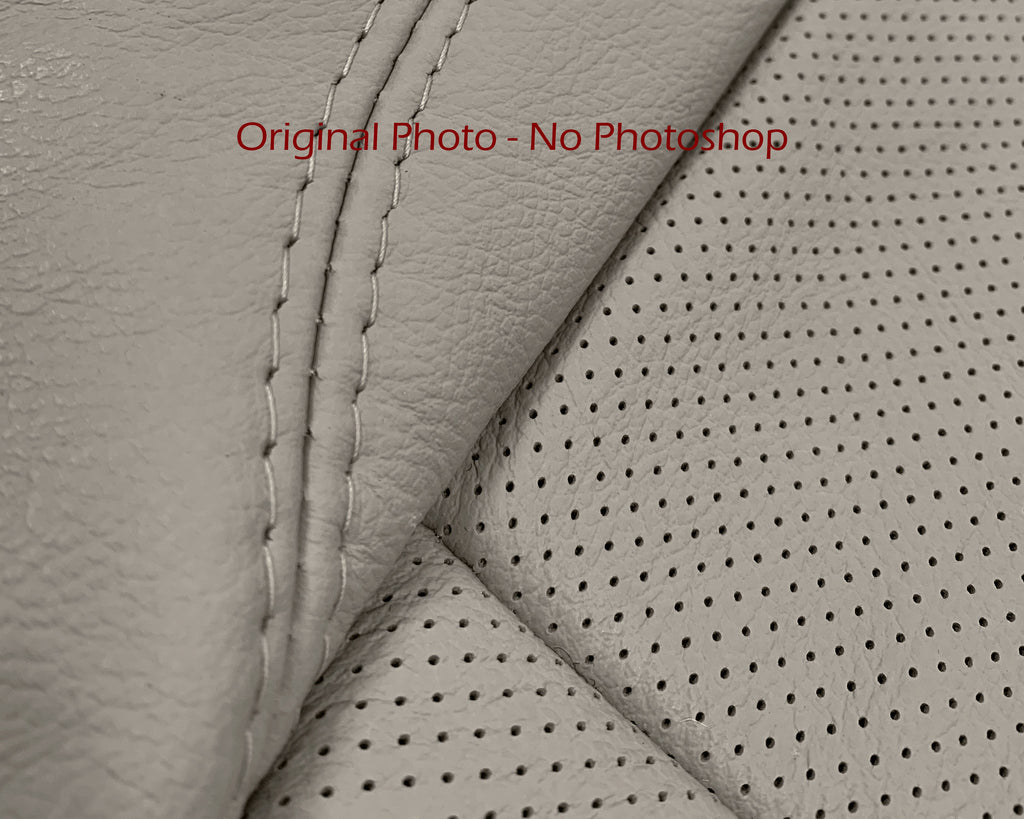 2016-2019 Ford Explorer Limited Replacement Leather or Synthetic Leather Seat Cover:  Light Gray Perforated