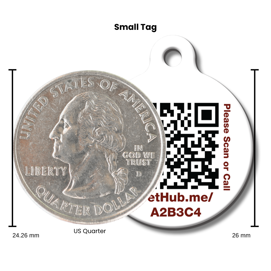 PetHub QR ID Pet Tag - KIss Me I'm Rescued