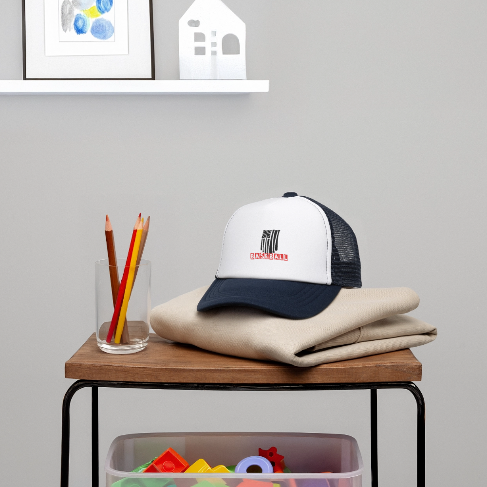 Kid's Baseball Flag Trucker Cap