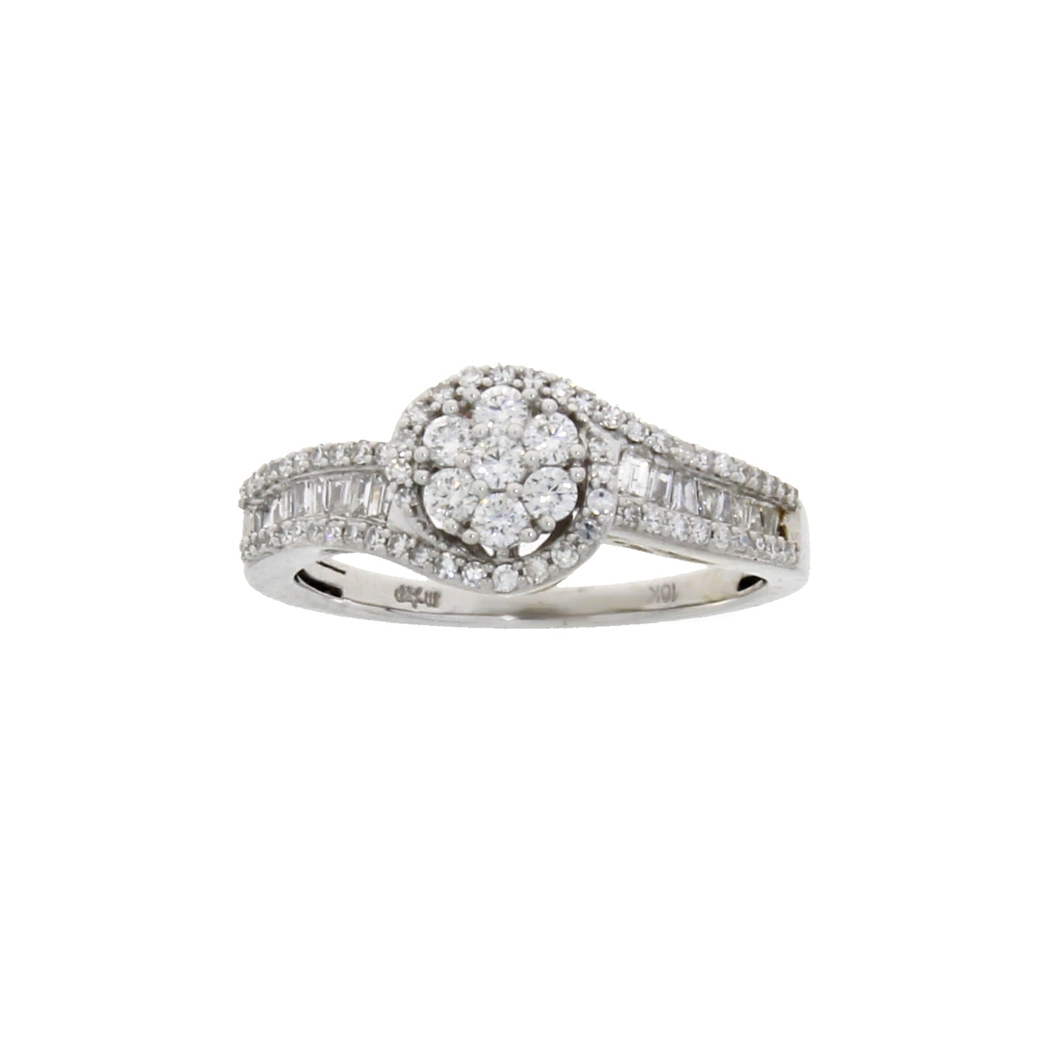 Genuine .50ct Diamond Eng Only 10KT White Gold