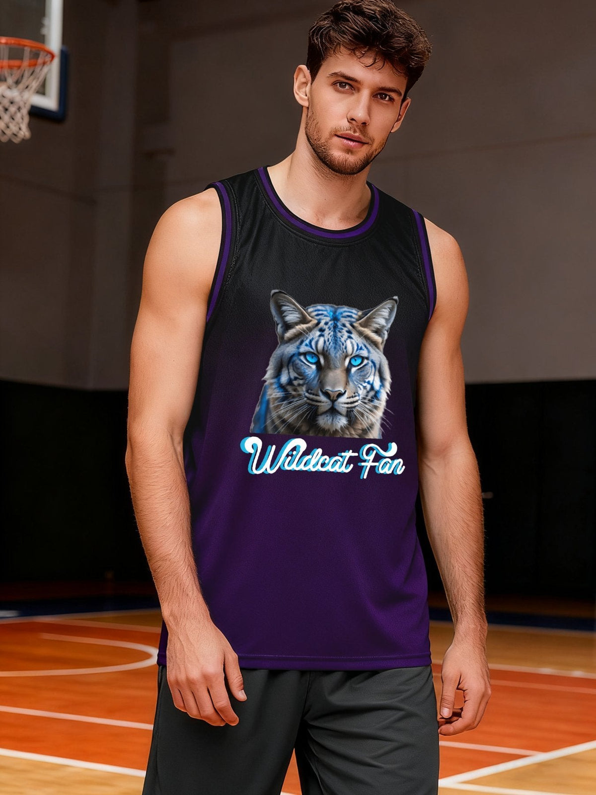 Wildcat Fan Adult Purple Basketball Jersey | Ships From USA
