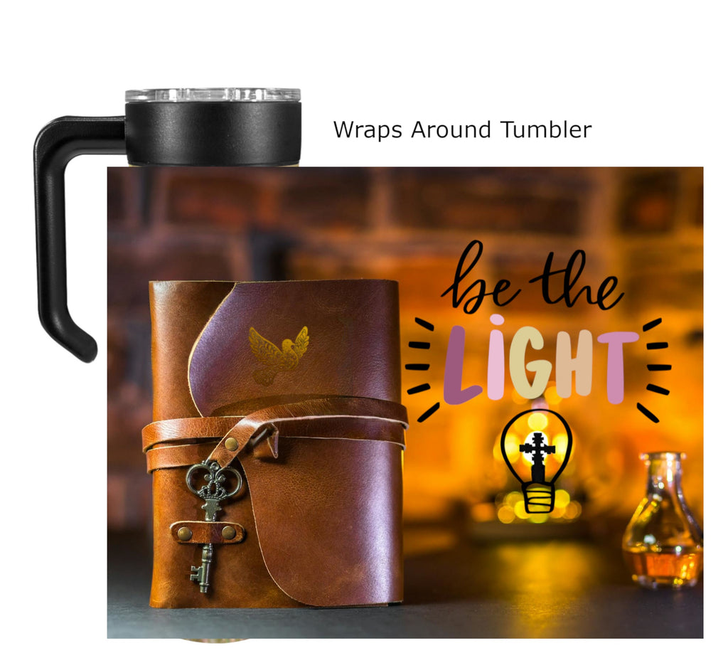 Be the Light Faith Based 20oz Insulated Water Bottle with Screw On Handle