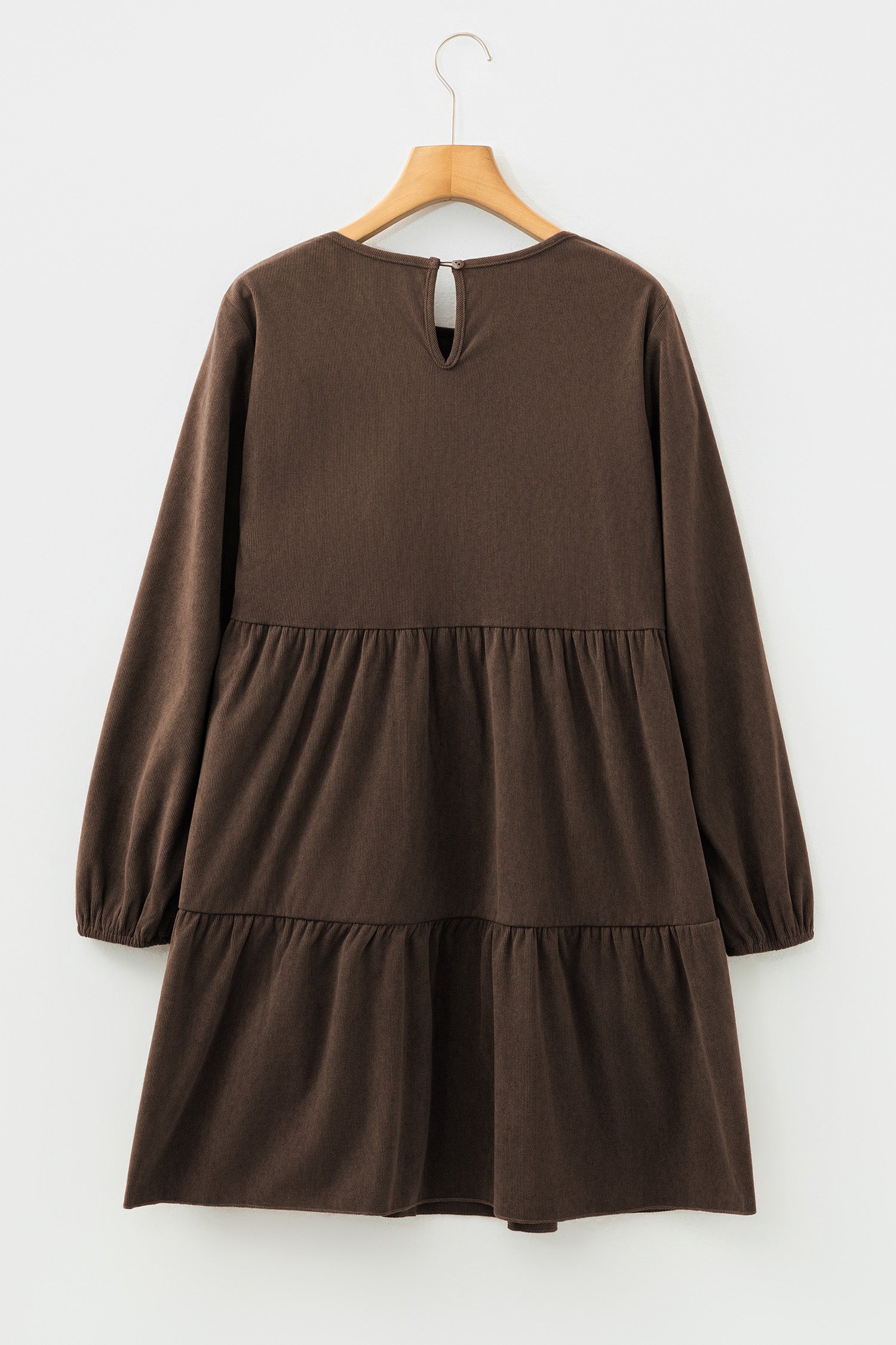 Lantern Sleeve Tiered Mini Dress