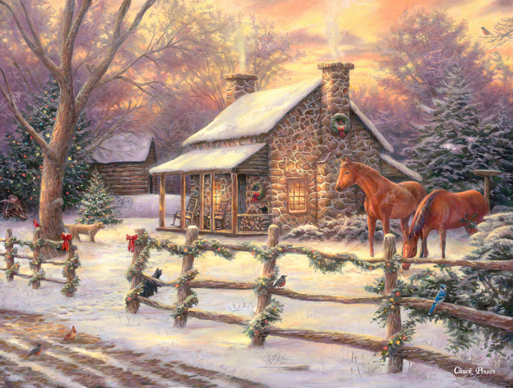 Diamond Art Club – Marianne’s Winter Hideaway Diamond Painting (Square Drill, 29" x 22")