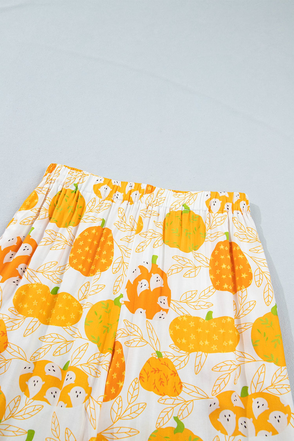 Pumpkin Polka Dot Trim Top & Pants Lounge Set