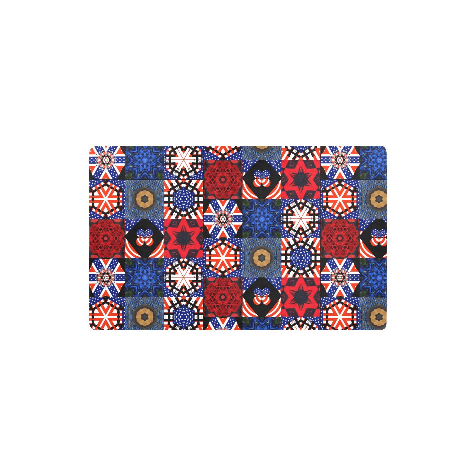 4th of July Pattern Kitchen Mat - 32"x 20" (Made in USA)