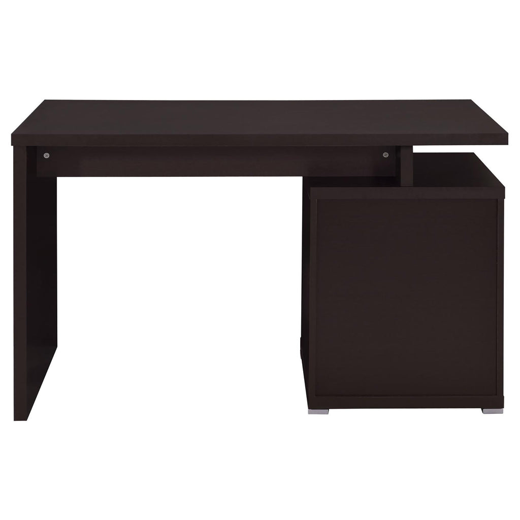 Cappuccino 2-Drawer Reversible Office Desk