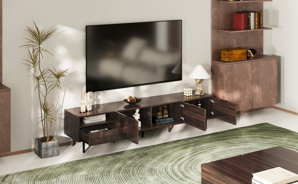 78 ' Mid Century Modern TV Stand for 65+ Inch TVs, TV Console with Storage Cabinets for Living Room, Entertainment Center Storage