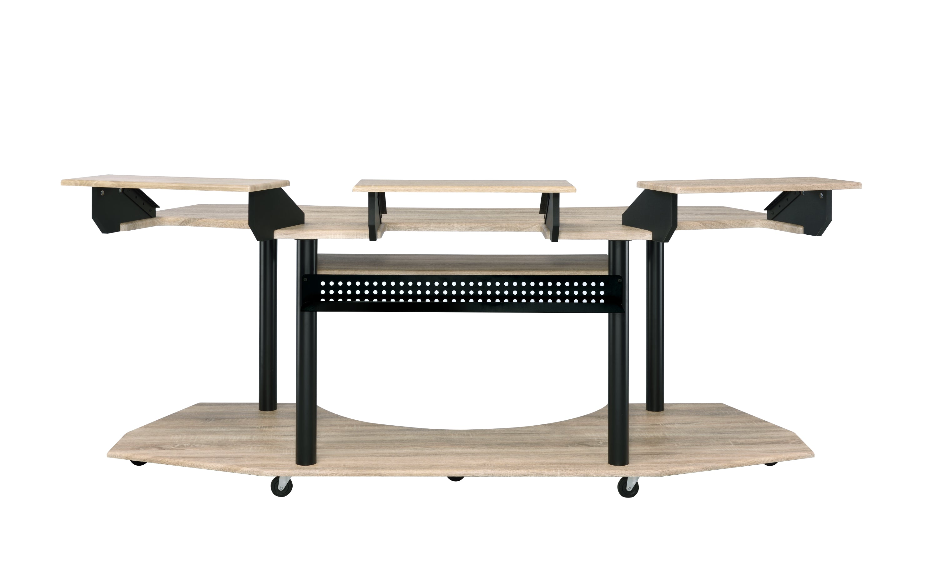 83' Eleazar Natural Oak Finish Music Recording Studio Desk