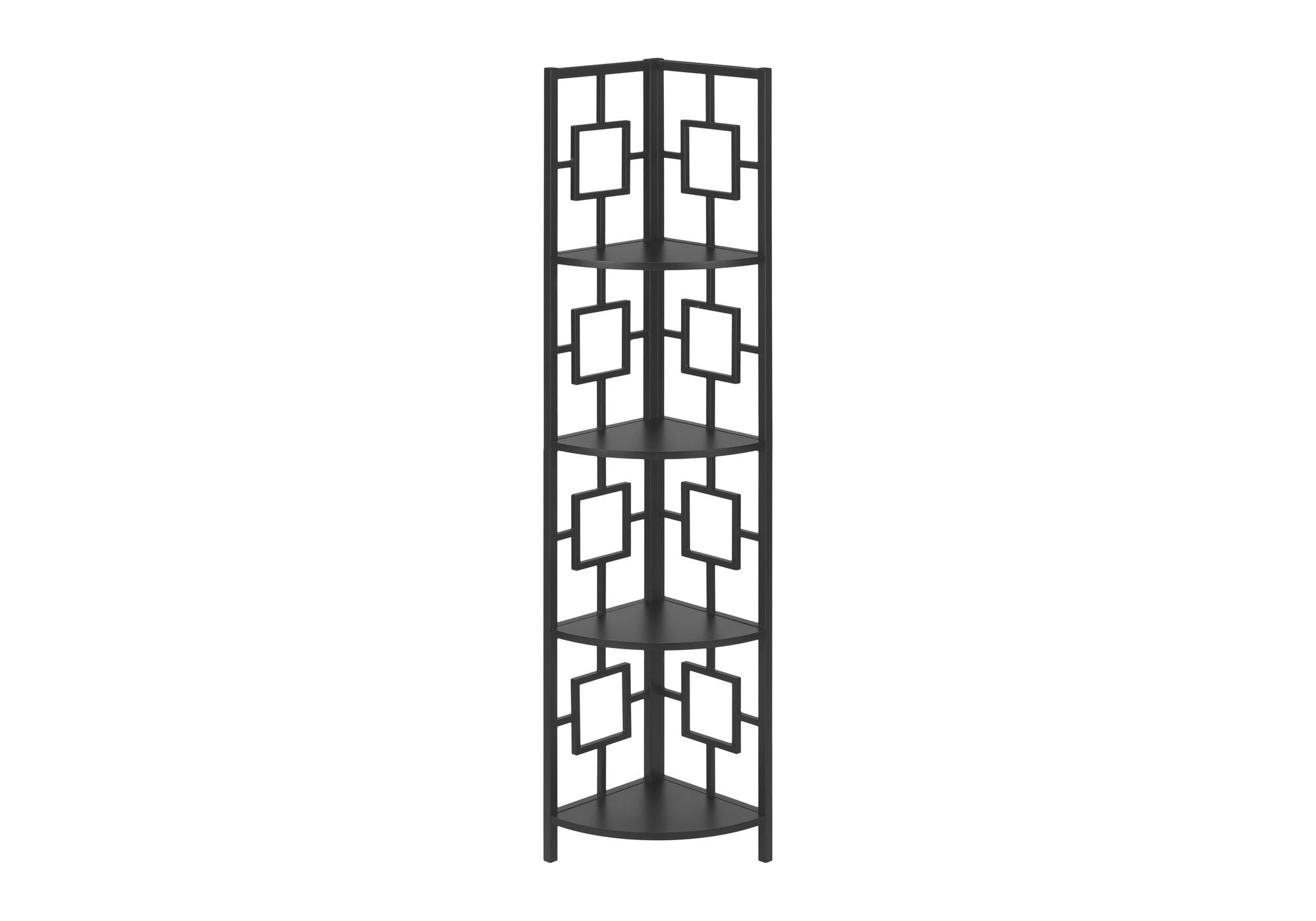 4 Tier Bookshelf, Bookcase, Etagere, Corner, For Office, Contemporary & Modern