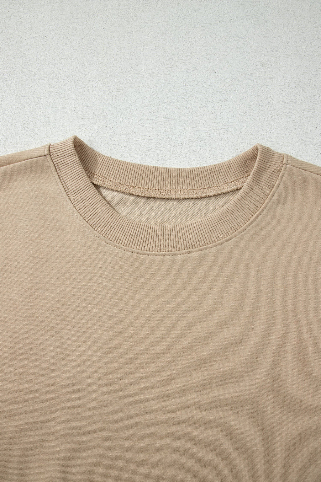 Solid Tee & Wide Leg Raw Hem Pants Set