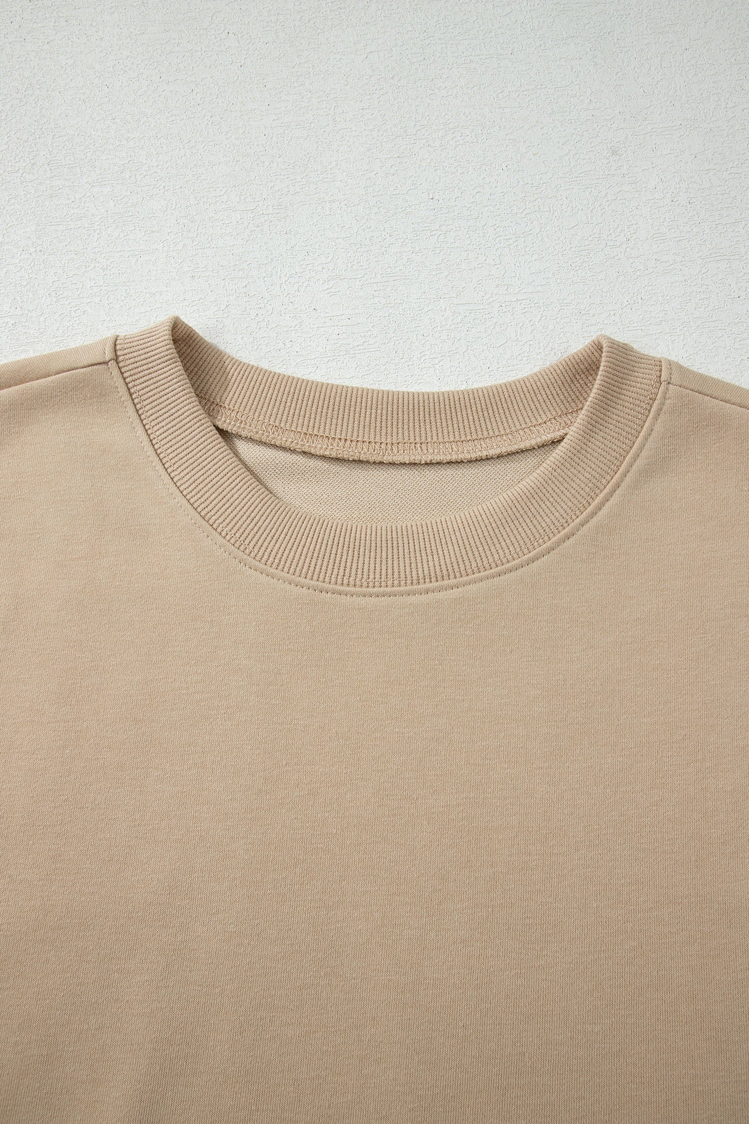 Solid Tee & Wide Leg Raw Hem Pants Set