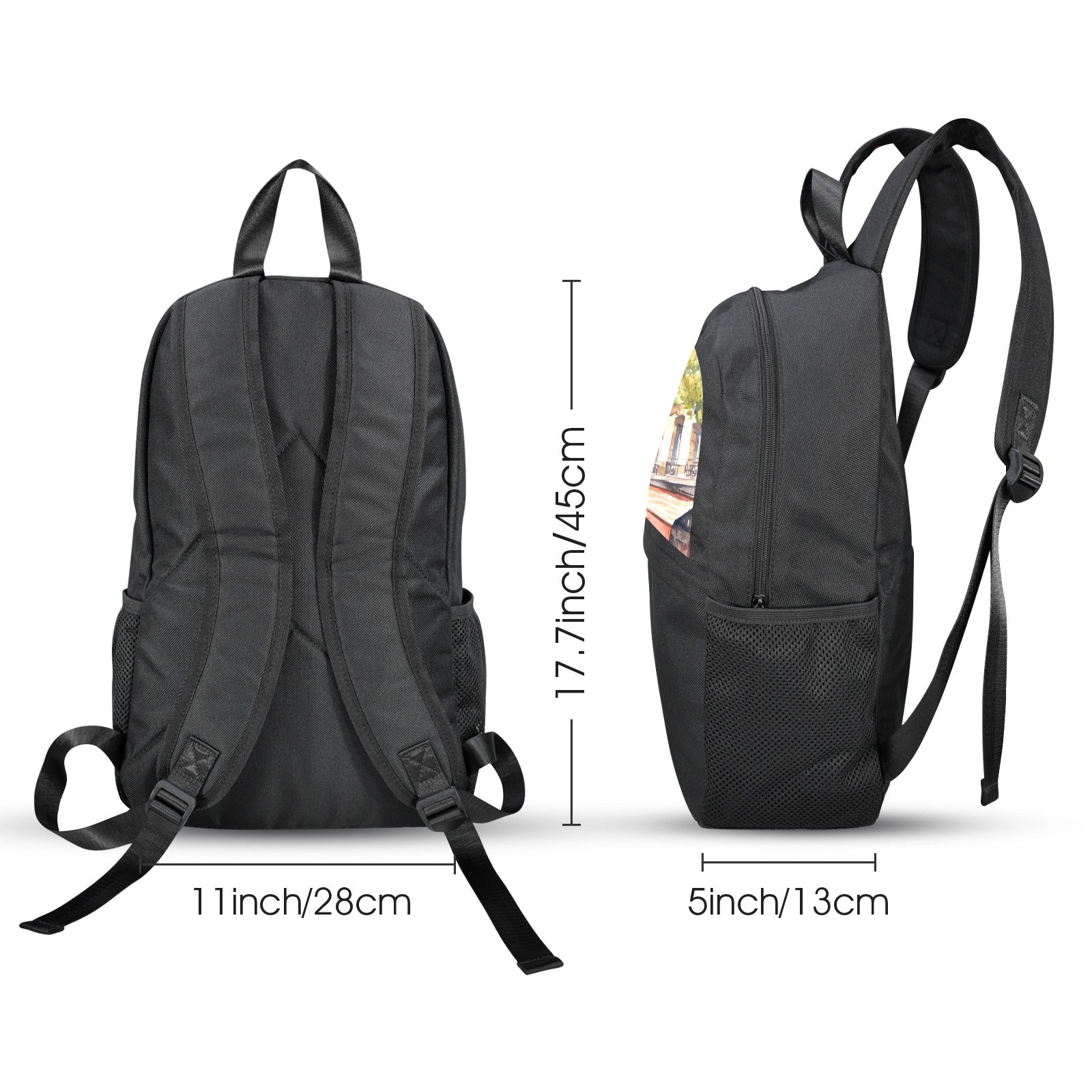 Eiffel Tower in Paris Casual Backpack | Upper Part Printing