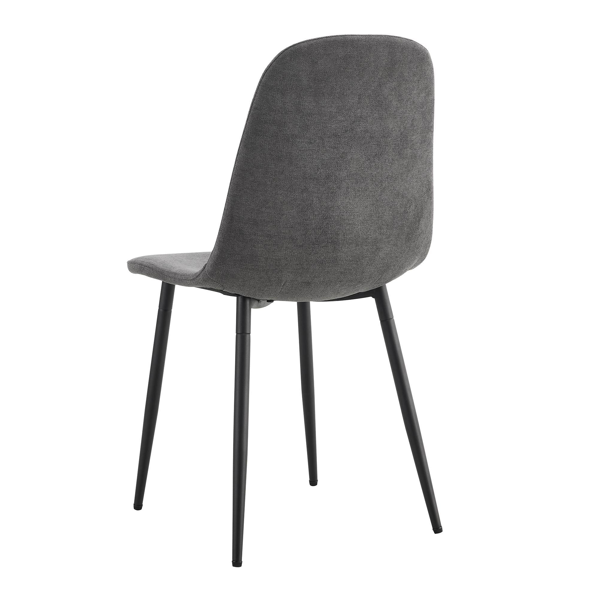 A set of 4 modern medieval style restaurant cushioned side chairs, equipped with soft cushions and black metal legs, suitable for kitchens, lounges, and farmhouses. B0501A