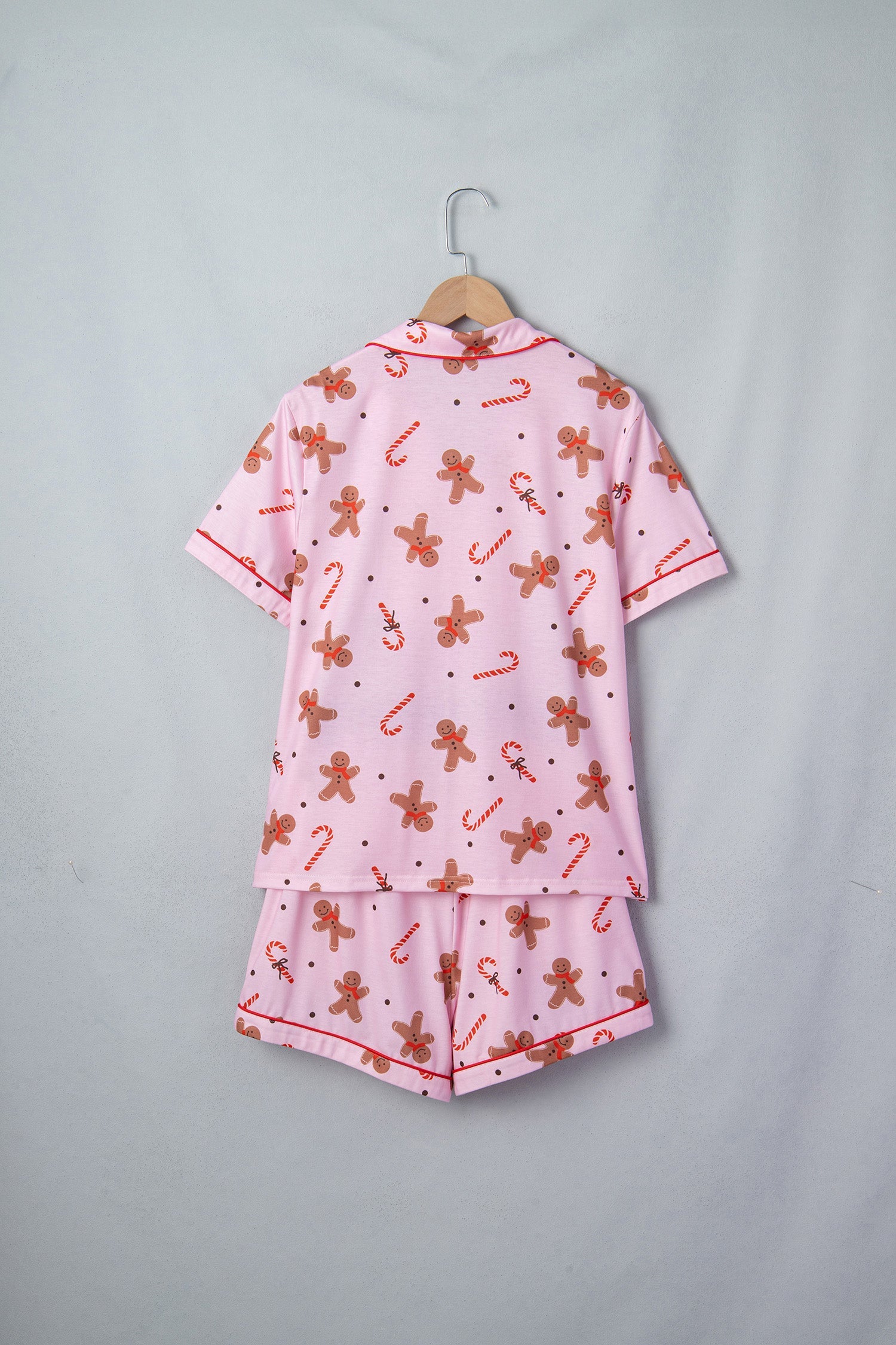 Christmas Gingerbread Top & Shorts Pajama Set