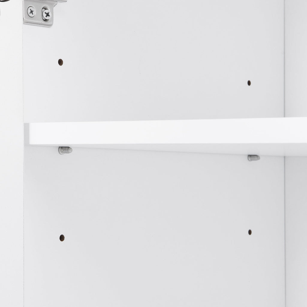 ON-TREND Sleek and Contemporary Shoe Cabinet with Adjustable Shelves, Minimalist Home Organizer with Solid Wood Legs, Storage Sideboard for Entryway, Living Room, White