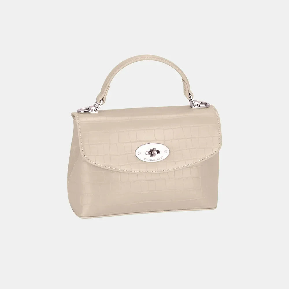David Jones Textured PU Leather Handbag For Everyday Use