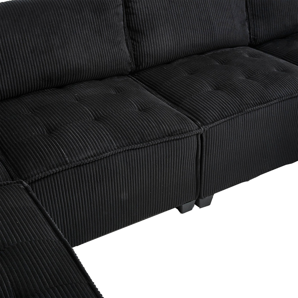 UNITED WE WIN Modular Sectional Sofa U Shaped Modular Couch with Reversible Chaise Modular Sofa Sectional Couch,6- Seat Convertible Sofa,Fit for Living Room