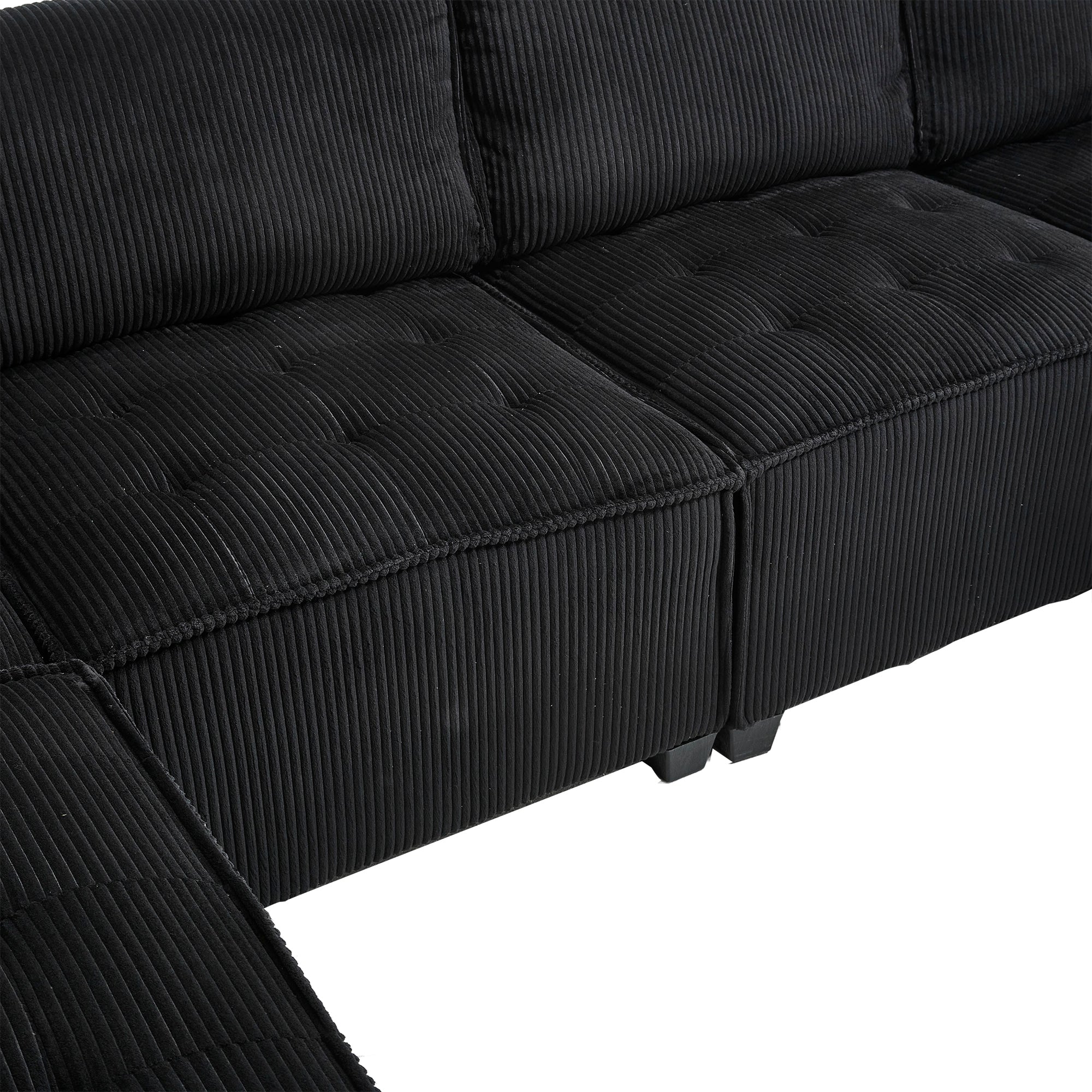 UNITED WE WIN Modular Sectional Sofa U Shaped Modular Couch with Reversible Chaise Modular Sofa Sectional Couch,6- Seat Convertible Sofa,Fit for Living Room