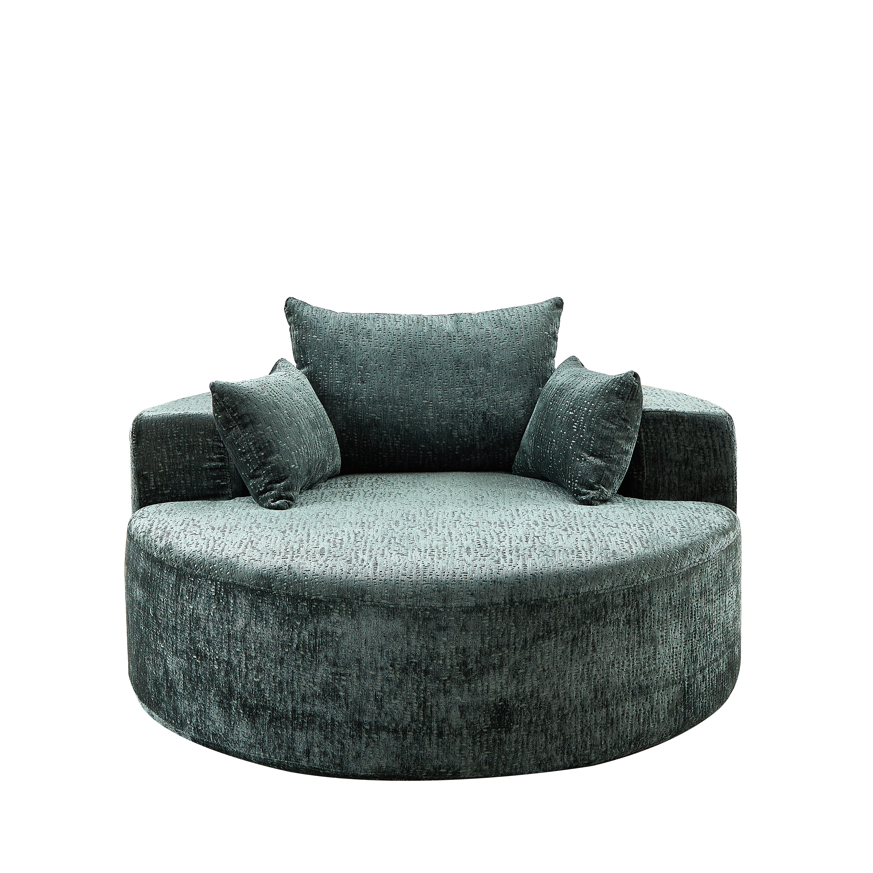 55''L Chenille Sponge single sofa,No Assembly Required,Fluffy Modern Sleeper Chair for Living room, Bedroom, Lounge and Projection Room(Not a swivel chair.)