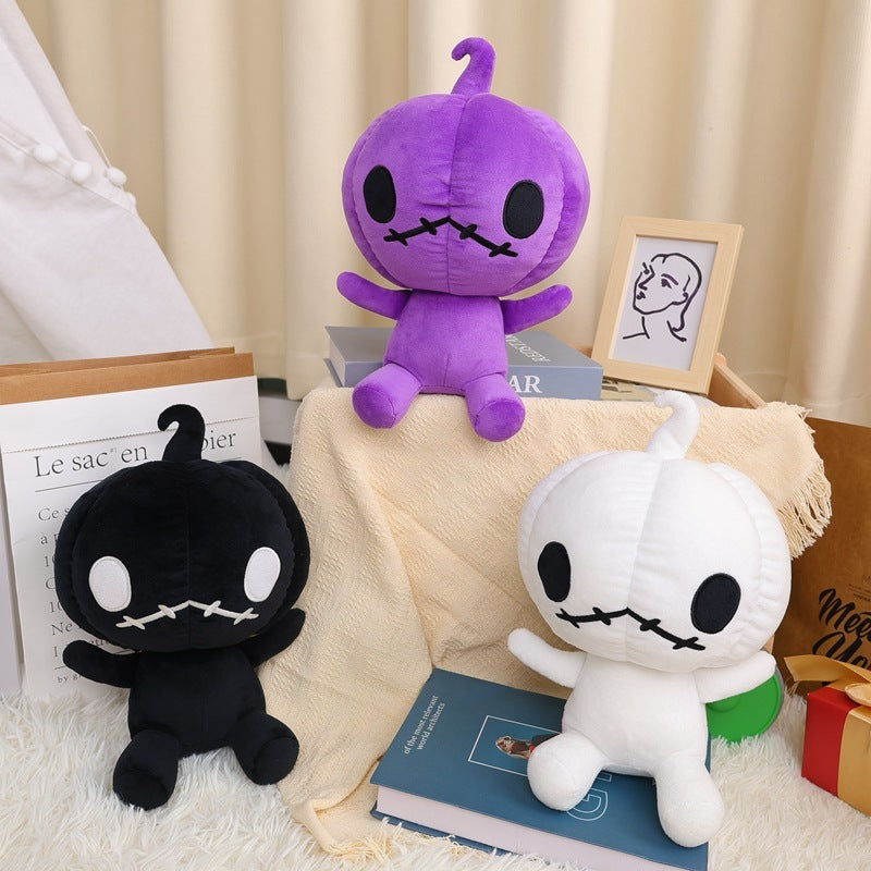 Halloween Plush Pumpkin Doll – Soft Holiday Decoration Toy with Luminous Option