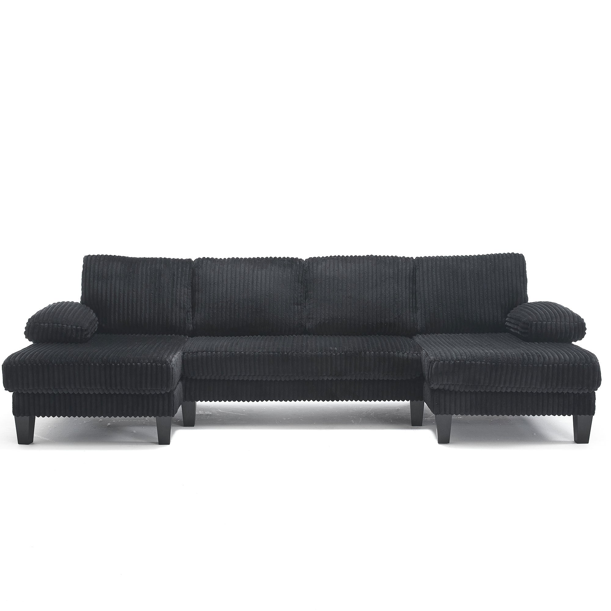 [VIDEO provided][New]U-Shaped Couch with Oversized Seat,4-Seat Sofa  with Double Chaise,Comfortable and spacious indoor furniture for Living Room,Apartment