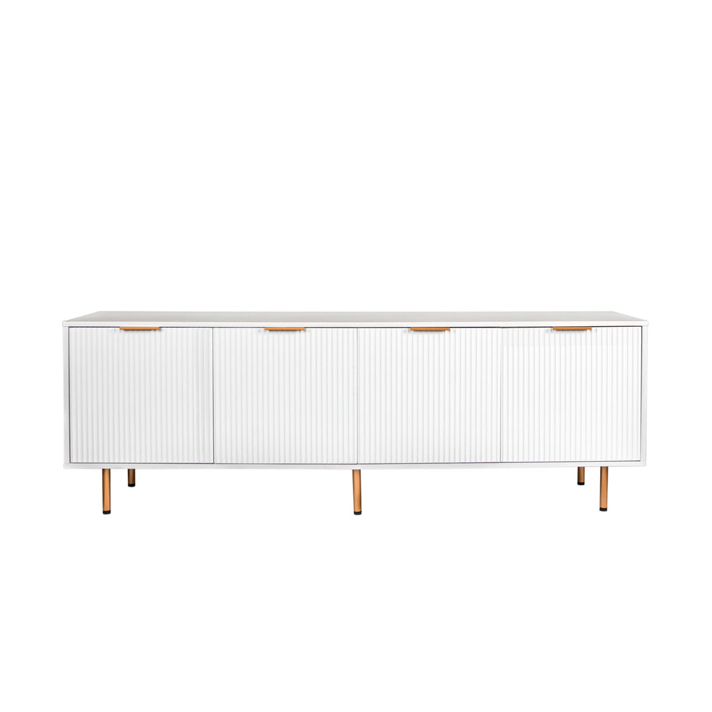 Modern warm white TV cabinet for 80 inch TV Stands, for Living Room Bedroom