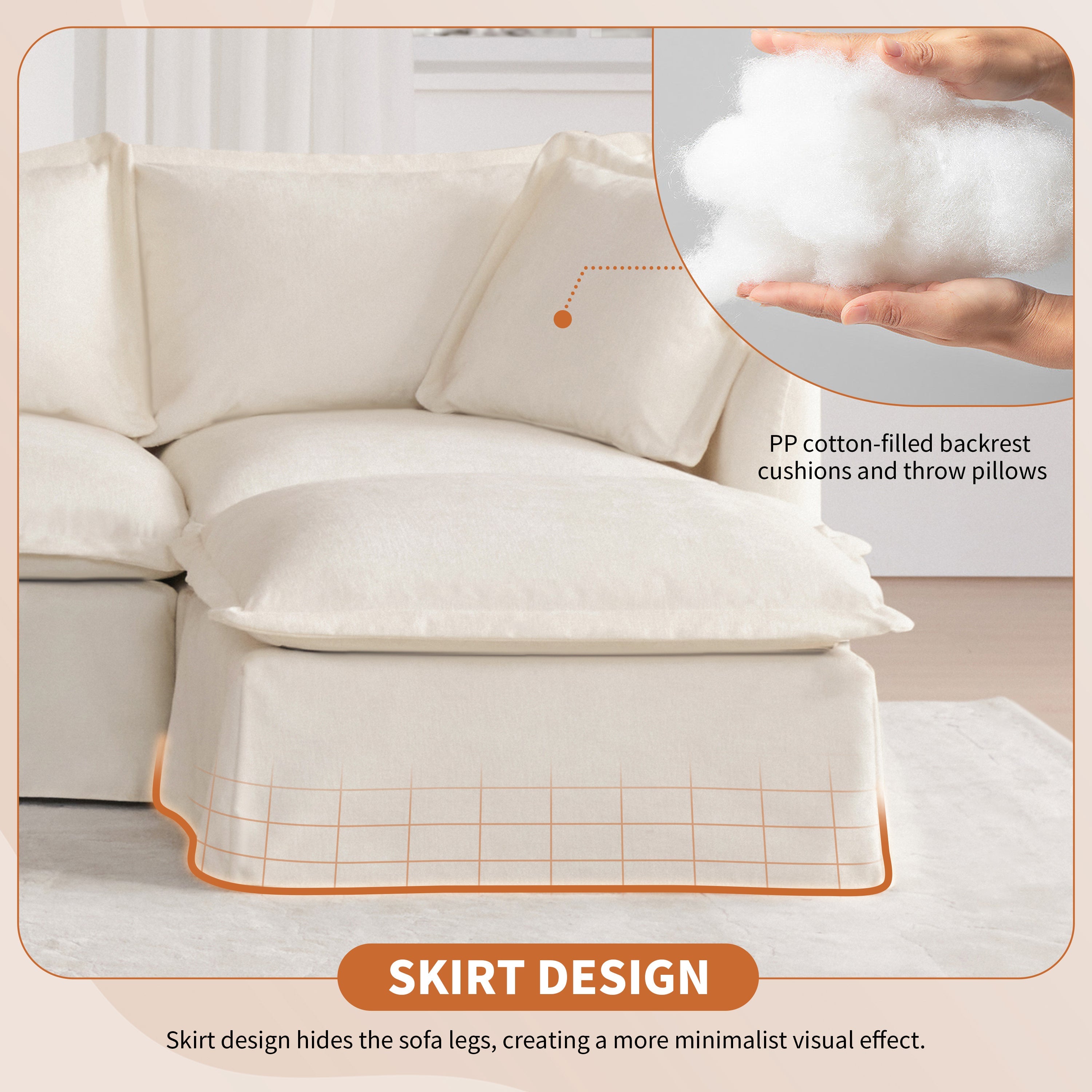 [VIDEO+NEW]131'' Modular Sectional Sofa with Movable Ottoman and Console,Cup Holder,Wide Seat,6 Seat U Shaped Couch,Oversized Chenille Sofa with USB Charger for Living Room,Apartment,2 Colors