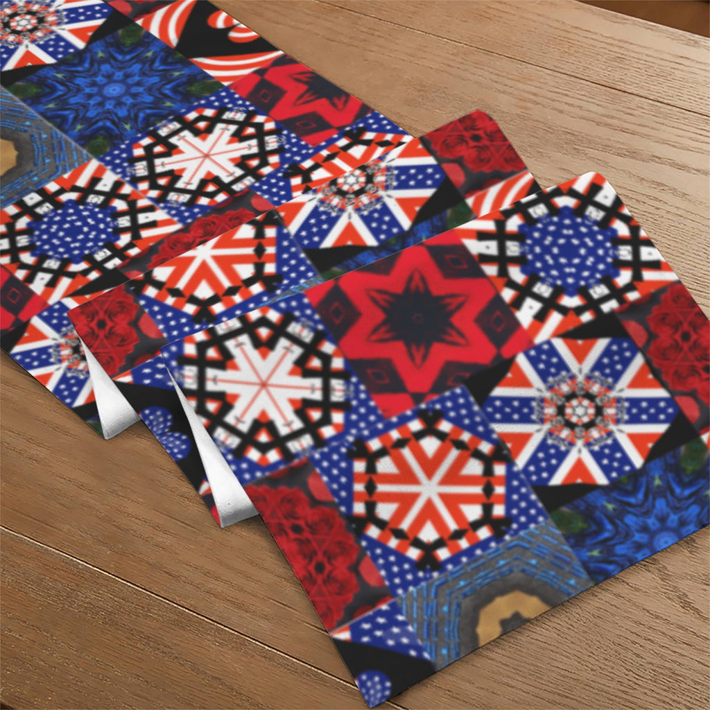 4th of July Pattern New Table Runner 72" x 13" (Made in USA)
