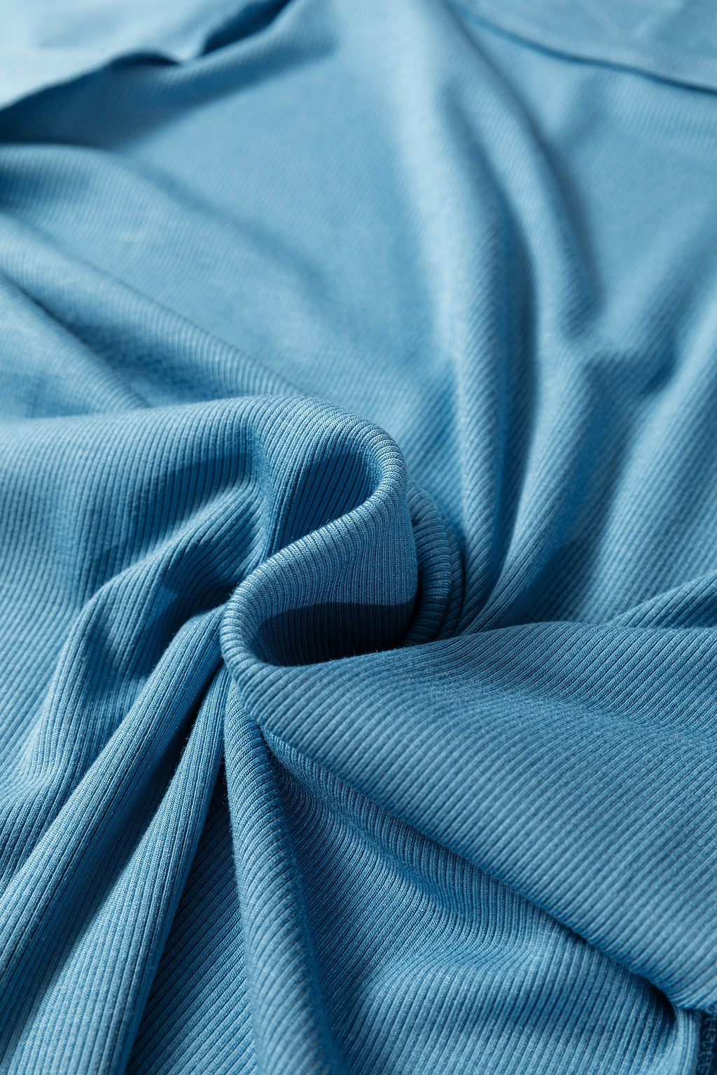 Ribbed Cap Sleeve Crewneck Shirt