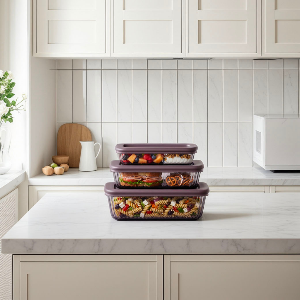 Tinted Rectangular Container Set