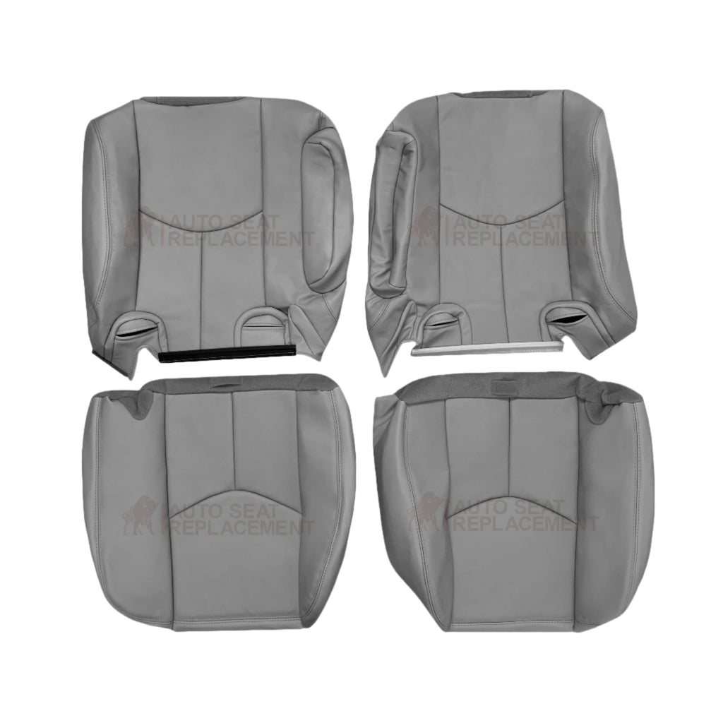 2003 - 2007 Chevy Tahoe Suburban & GMC Yukon Second Row 50/50 Captain Chairs Seat Cover In Gray - Choose from variant