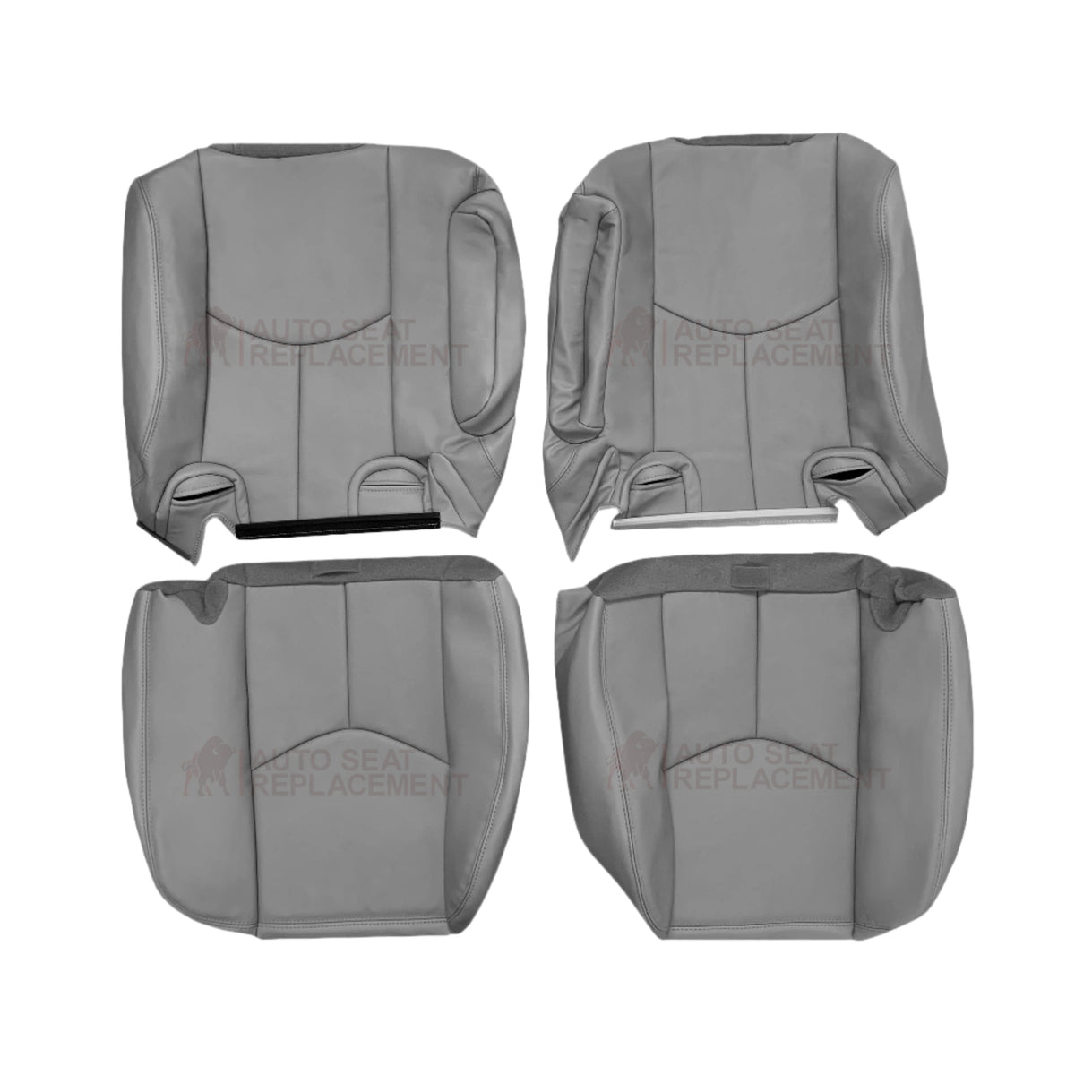 2003 - 2007 Chevy Tahoe Suburban & GMC Yukon Second Row 50/50 Captain Chairs Seat Cover In Gray - Choose from variant